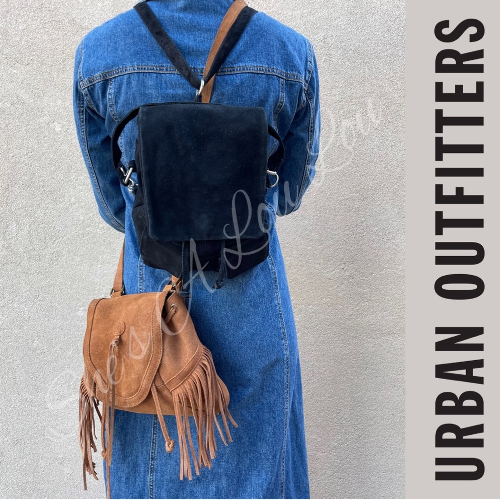 Urban Outfitters✌️2 Bag BUNDLE Suede Leather | Tan | Black | Convertible